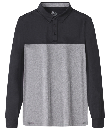 ZITY Men's Long Sleeve Moisture Wicking Polo Shirt-CFMLP00007