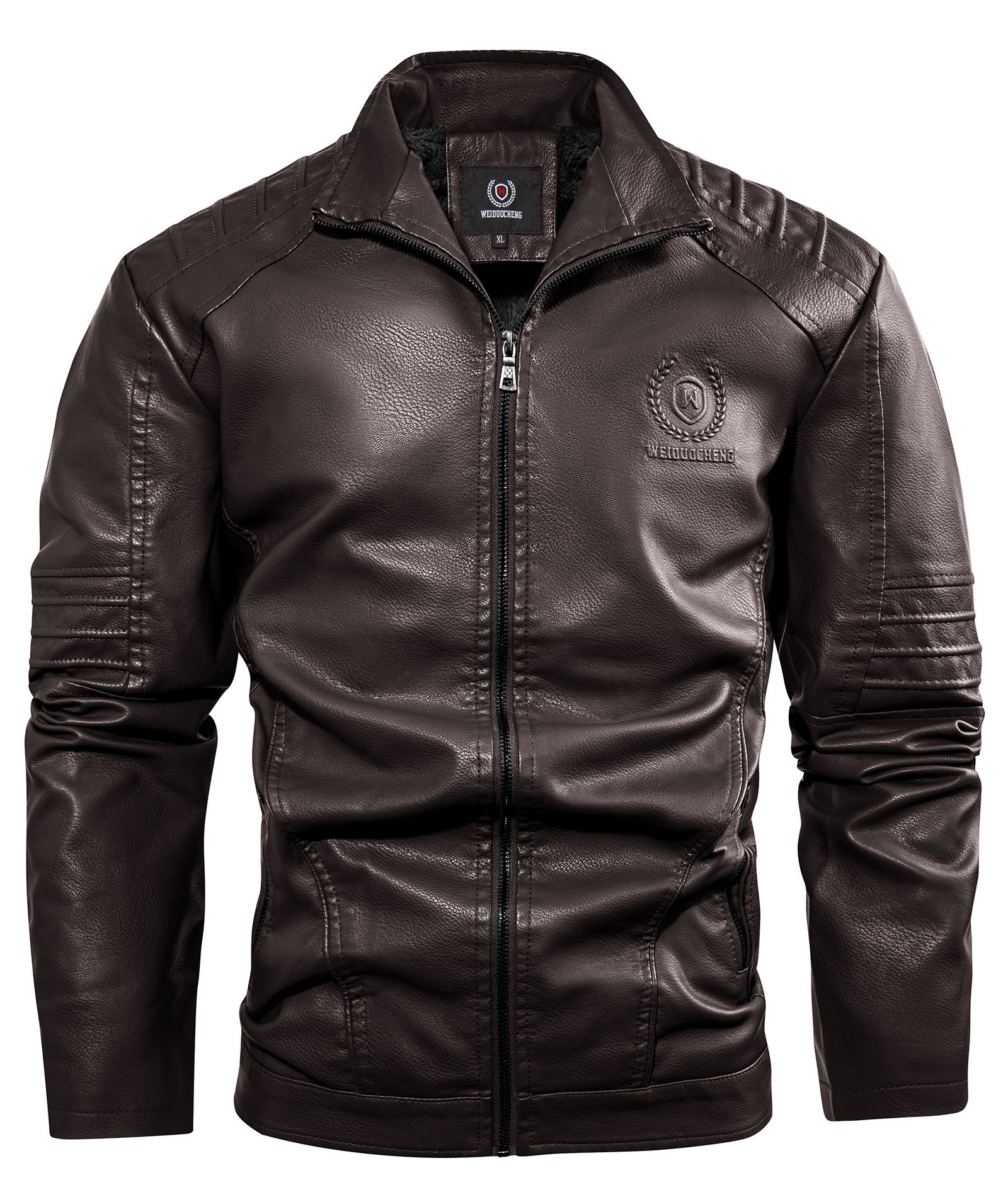 ZITY Men's Full Zipper Regular Fit Leather Jacket-ZPK007130