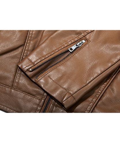 ZITY Men's Full Zipper Regular Fit Leather Jacket-ZPK007130