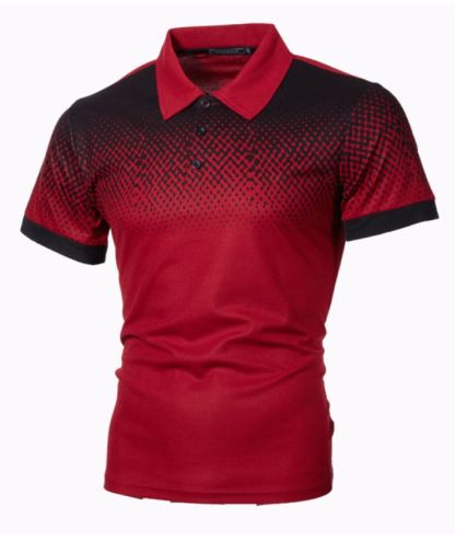 ZITY Men's 3D Print Comfort Slim Fit Short Sleeve Polo Shirt-DUMPO04600 | Zitysports
