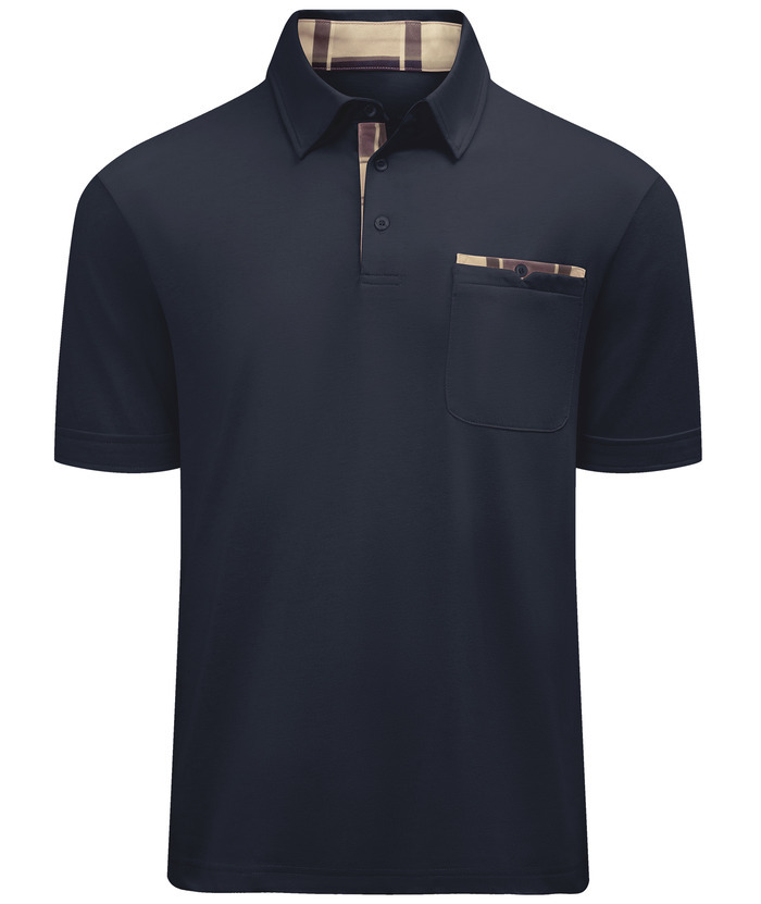 ZITY Men's Solid Color Slim Fit Pocket Polo Shirt-CUMPO01151