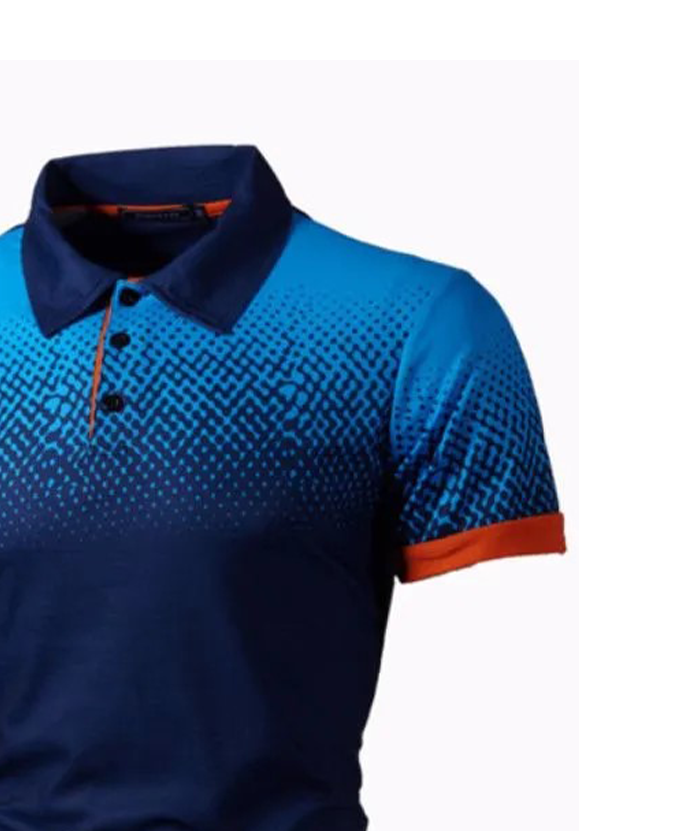ZITY Men's 3D Print Comfort Slim Fit Short Sleeve Polo Shirt-DUMPO04600 | Zitysports