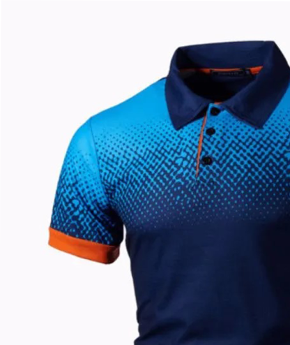 ZITY Men's 3D Print Comfort Slim Fit Short Sleeve Polo Shirt-DUMPO04600 | Zitysports