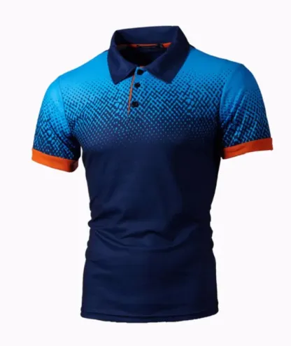 ZITY Men's 3D Print Comfort Slim Fit Short Sleeve Polo Shirt-DUMPO04600 | Zitysports