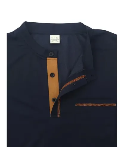 ZITY Men's Quick Dry Long Sleeve Henley Shirt-DUMFH04833 | Zitysports