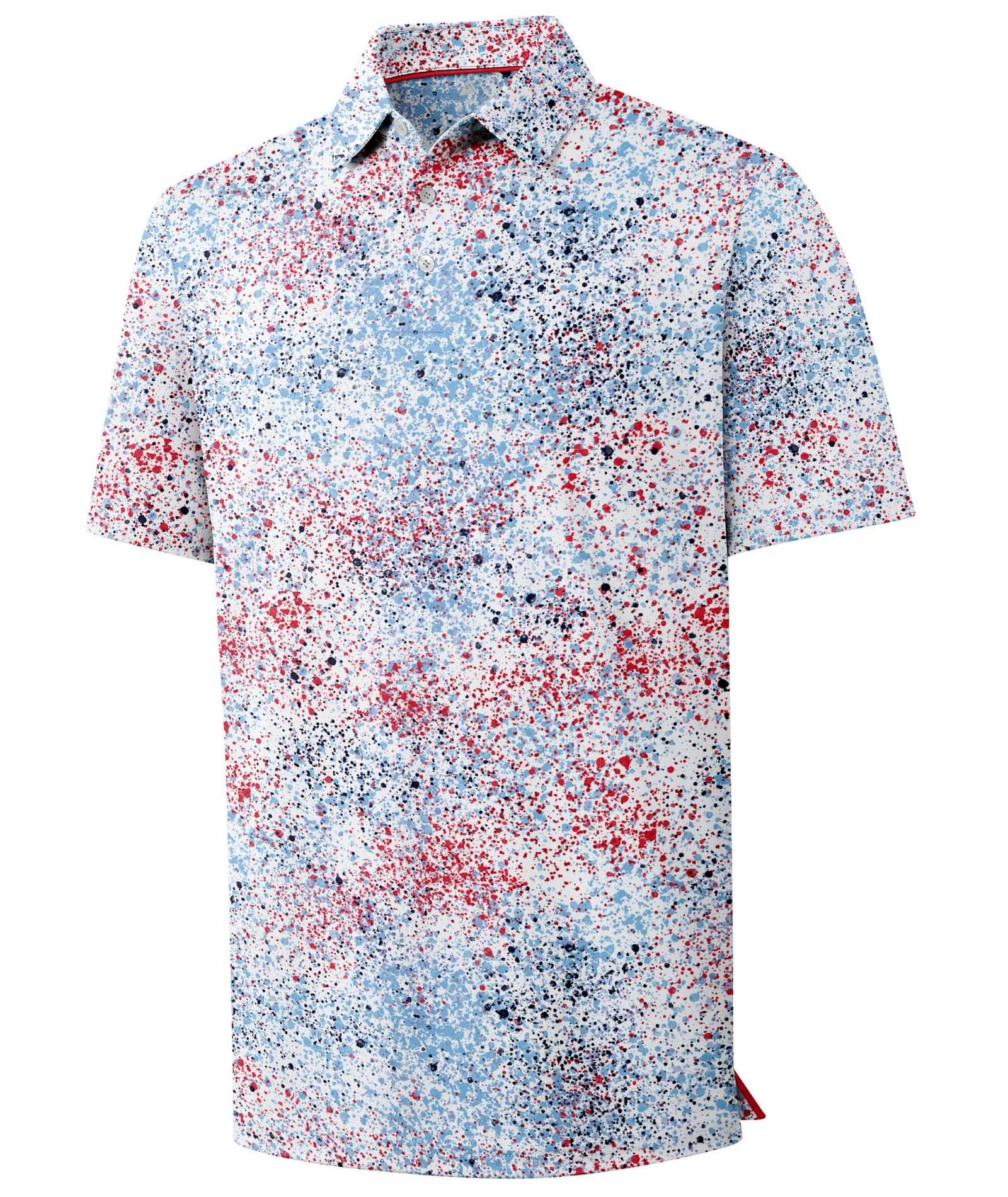 ZITY Men’s Paint Splatter Regular Fit Short Sleeve Polo Shirt Casual Summer Top-CUMPO06186