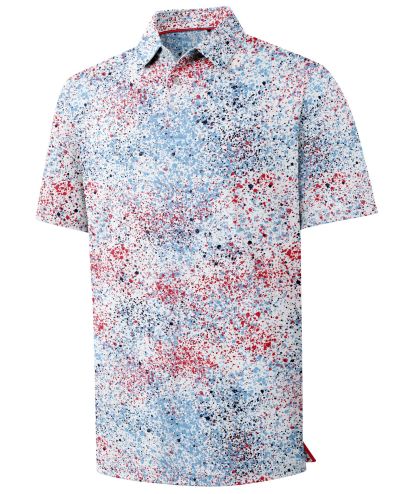 ZITY Men’s Paint Splatter Regular Fit Short Sleeve Polo Shirt Casual Summer Top-CUMPO06186