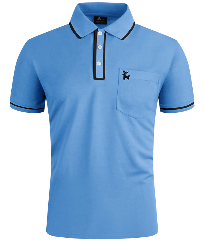 ZITY Men's Casual Slim Fit Performance Polo Shirt-CUMPO01729 