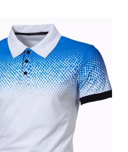 ZITY Men's 3D Print Comfort Slim Fit Short Sleeve Polo Shirt-DUMPO04600 | Zitysports