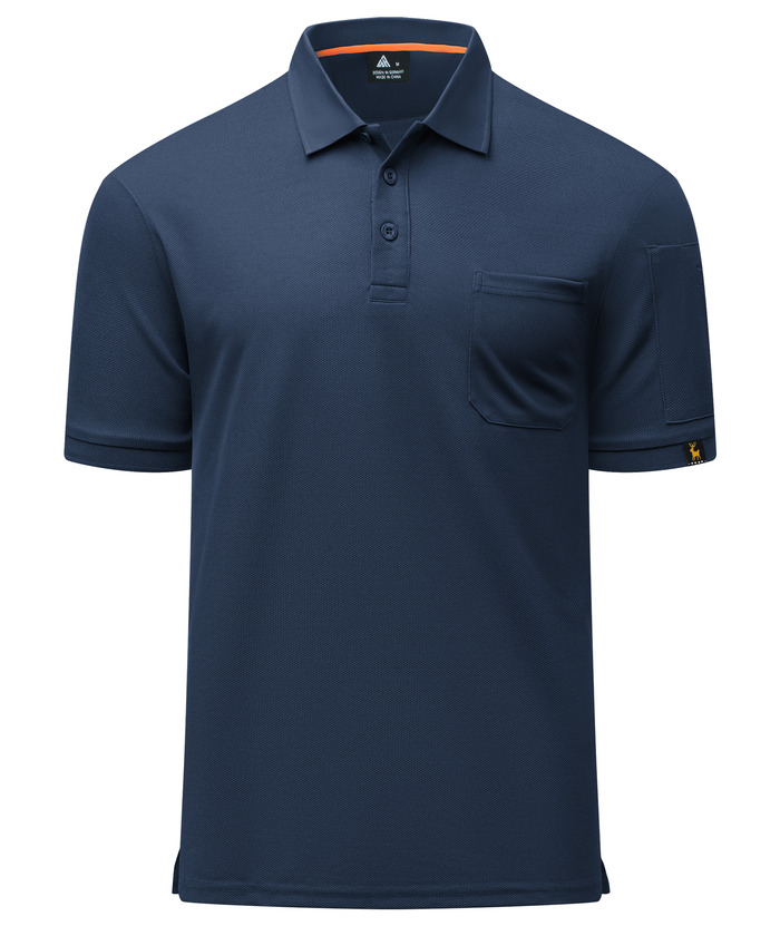 ZITY Men's Polo Shirt Short Sleeve 3 Button Loose Fit Golf Shirt-ZPK007931 | Zitysports