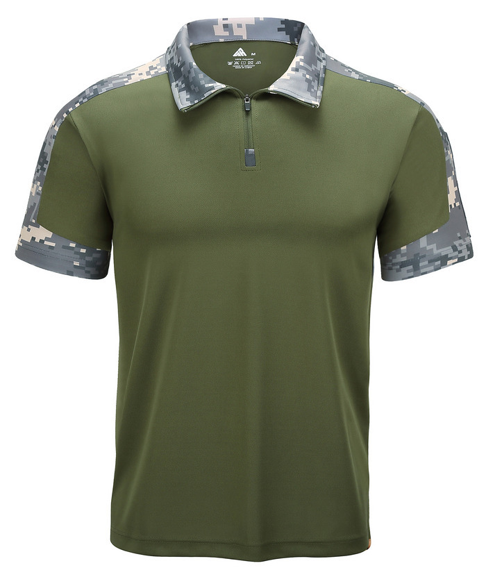 ZITY Men's Quarter Zip Dri fit Golf Polo Shirt-ZPK000591