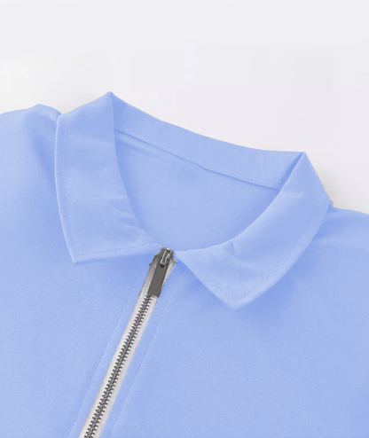 ZITY Men's Quarter Zip Polo Shirt-ZPK010448 | Zitysports