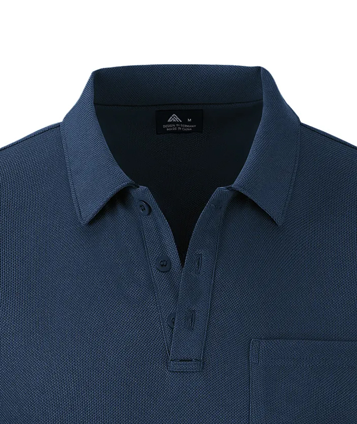 ZITY Men's Solid Color Fast Dry Neck Air Force with Pocket Polo Shirt-ZPK008914 | Zitysports