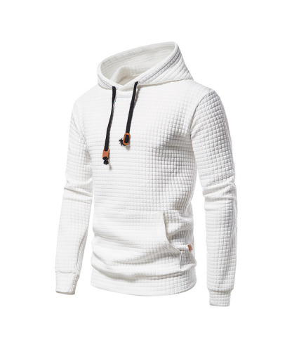 ZITY Men's Long Sleeves Adjustable Drawstring Waffle Hoodie-ZPK007590 | Zitysports