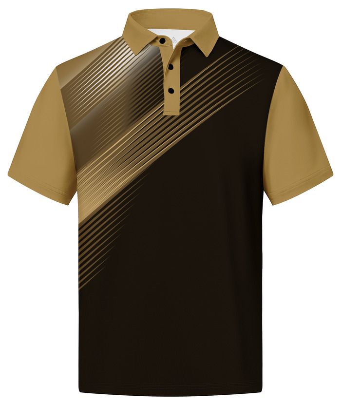 ZITY Men's Moisture Wicking Quick Dry Short Sleeve Print Golf Polo Shirt-APOH700045 | Zitysports