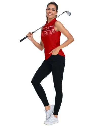 ZITY Women's Over Size Fast Dry Sleeveless Casual Polo Shirt-ZPK001146 | Zitysports