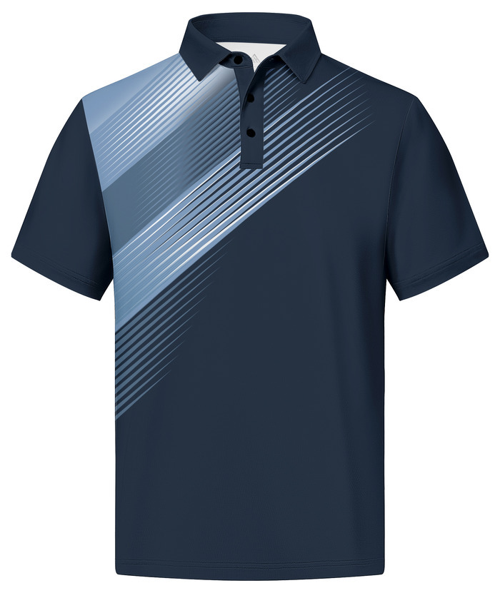 ZITY Men's Moisture Wicking Quick Dry Short Sleeve Print Golf Polo Shirt-APOH700045 | Zitysports