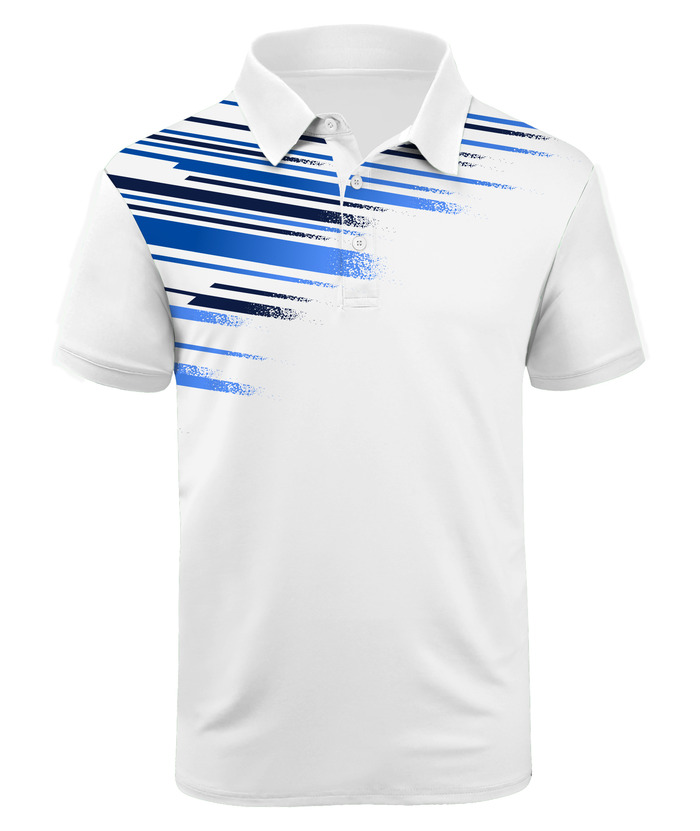 ZITY Men's Short Sleeve Color Block Striped Sports Casual Polo Shirt-ZPK004272 | Zitysports
