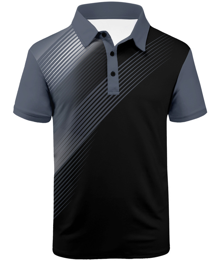 ZITY Men's Moisture Wicking Quick Dry Short Sleeve Print Golf Polo Shirt-APOH700045 | Zitysports
