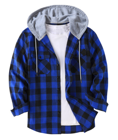 ZITY Men's Button Up Plaid Flannel Shirt-ZPK006183 | Zitysports