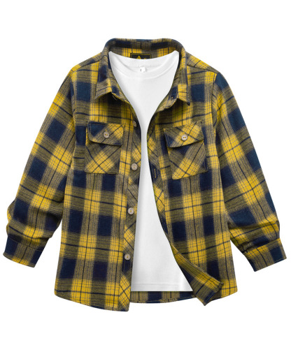 ZITY Men's Long Sleeve Casual Button Down Plaid Flannel Shirt-ZPK005339 | Zitysports