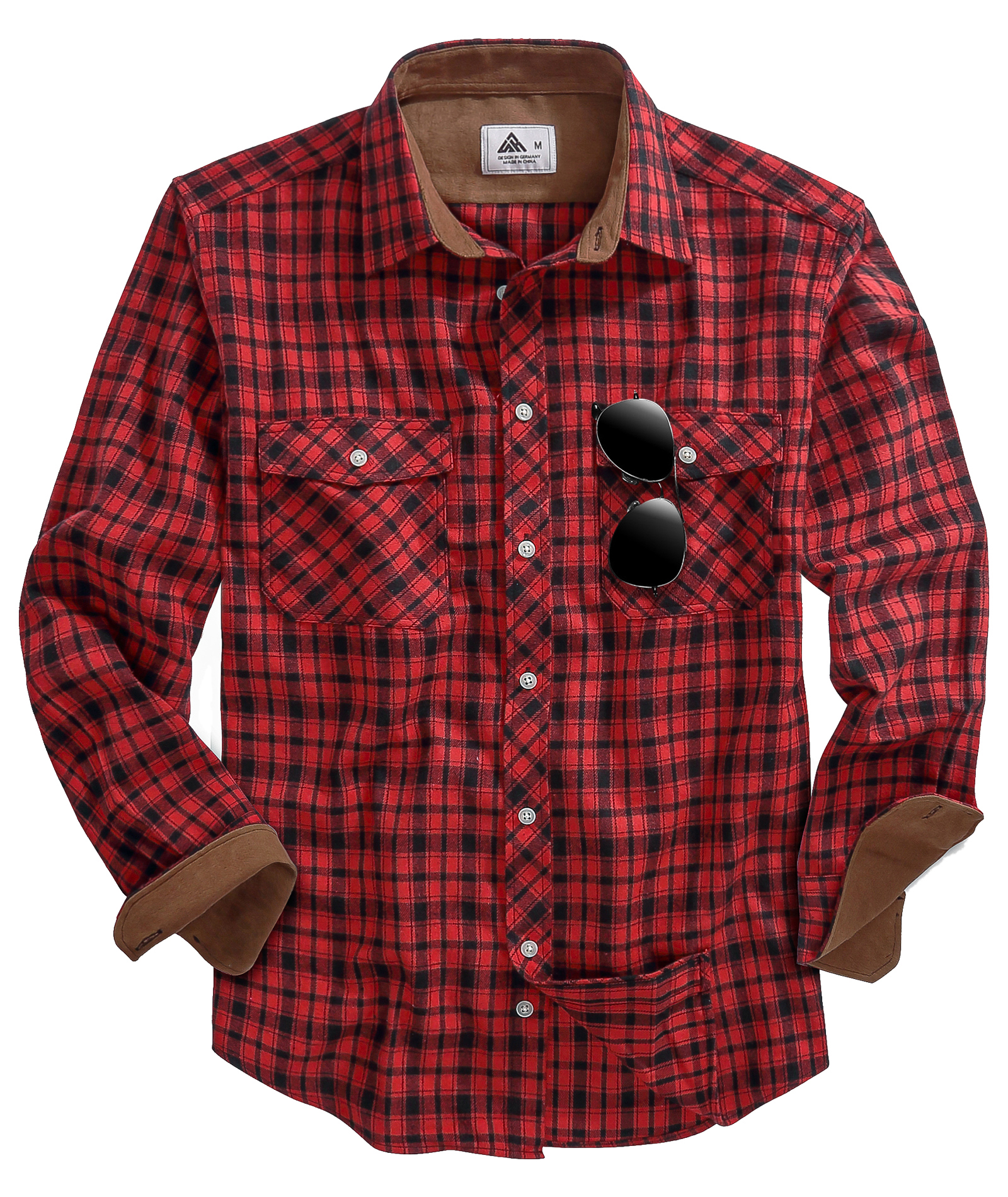 red plaid shirt