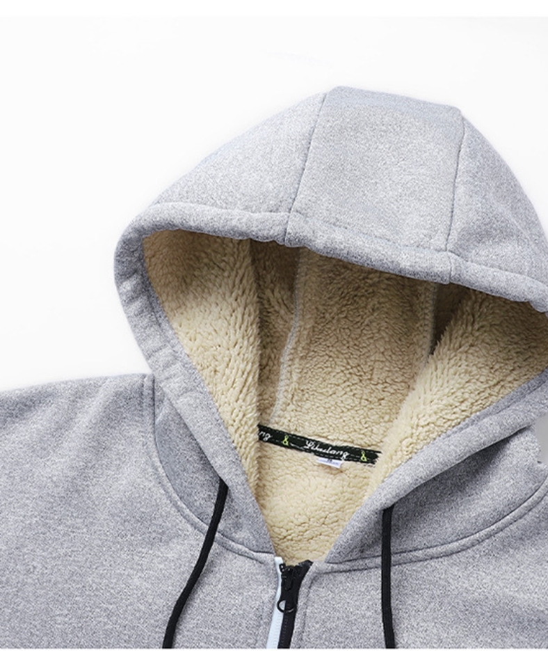 ZITY Men's Fleece Jacket Side Pocket with Zipper Casual Hoodie-DUMFH04877 | Zitysports