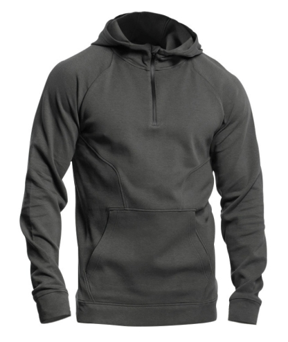 Men's Slim Fit Hiking Hoodie Long Sleeved Half Zip Block Jacket-DUMFH04892 | Zitysports