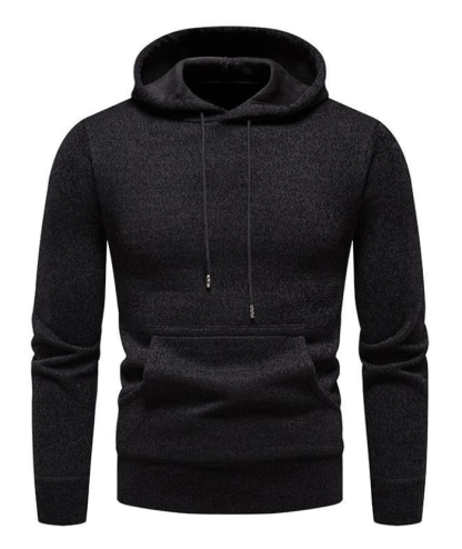 ZITY Men's Knitted Pullover Solid Color Sweatshirt Hoodei-DUMFH04927|Zitysports