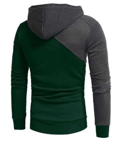 ZITY Men's Long Sleeve Patchwork Color Block Athletic Hoodie-DUMFH04916|Zitysports