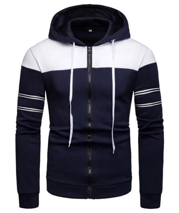 ZITY Men's Long Sleeve Full Zip Up Color Block Outwear Hoodie-DUMFH04958|Zitysports
