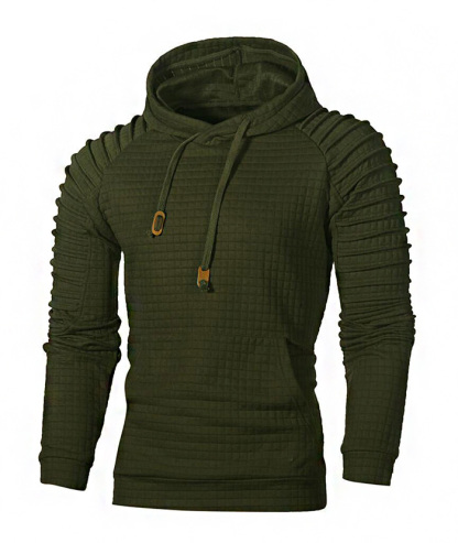 ZITY Men's Fashion Solid Color Casual Slim Fit with Kangaroo Pocket Hoodie-DUMFH05019|Zitysports