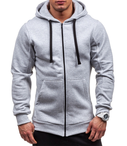 ZITY Men's Long Sleeve Full Zipper Casual Hoodie with Kangaroo Pockets-DUMHD05003|Zitysports