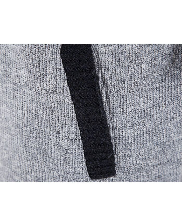 ZITY Men's Knitted Long Sleeve Full Zip Up Plus Size Casual Hoodie-DUMSW05059|Zitysports