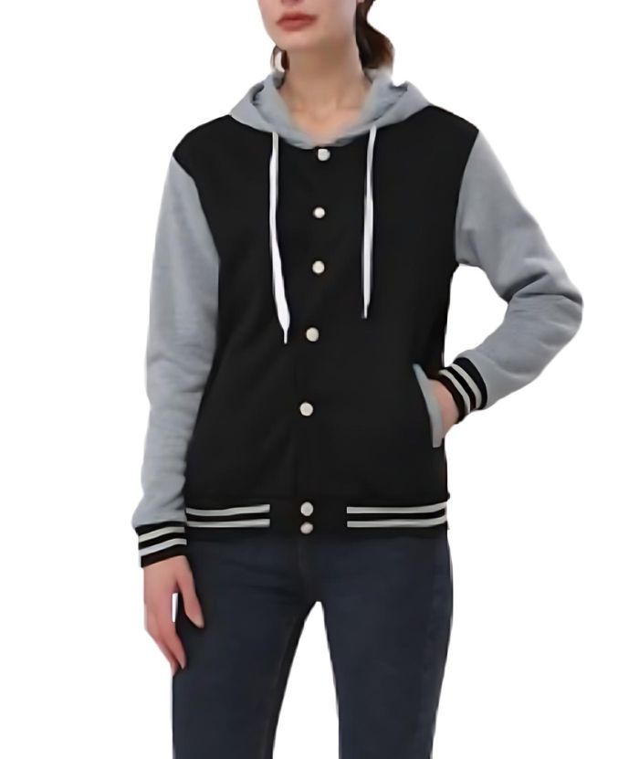 ZITY Women's Plus Size Long Sleeve Button Up Casual Hoodie-DUWHD05075|Zitysports
