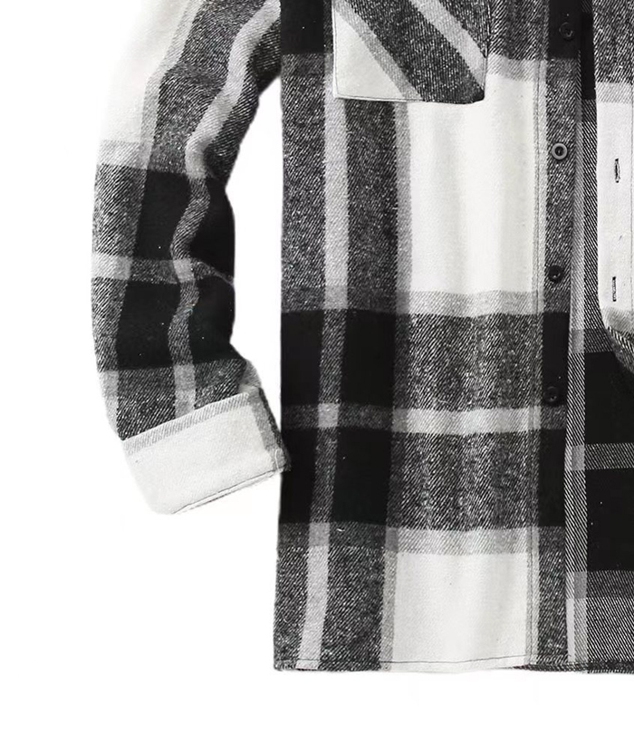ZITY Men's Button-Up Slim Fit Plaid Flannel Shirt-DUMLT05330|Zitysports