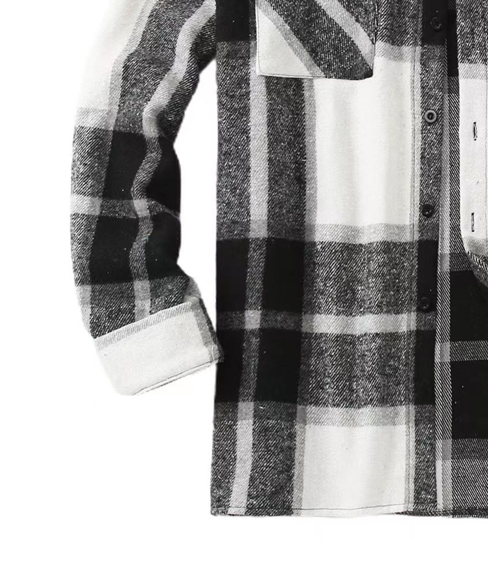 ZITY Men's Button-Up Slim Fit Plaid Flannel Shirt-DUMLT05330|Zitysports
