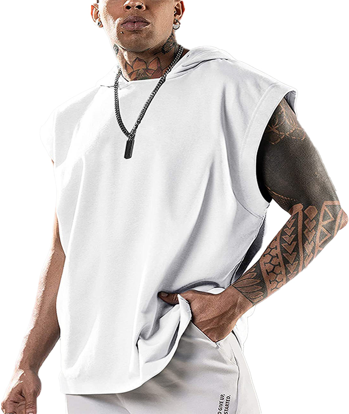 ZITY Men's Sleeveless Oversize Sports Hoodie-DUMHD05416|Zitysports