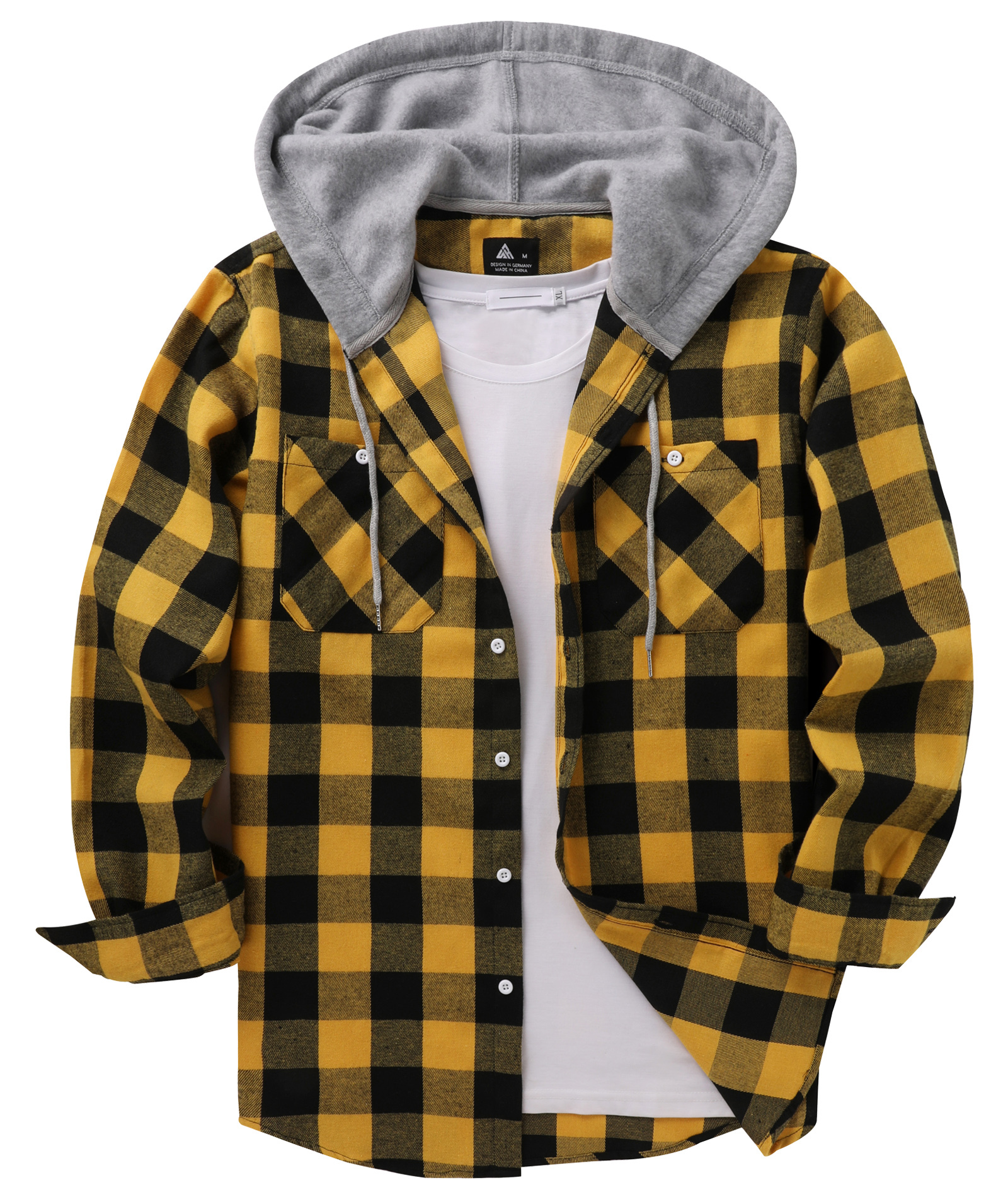 4 Pack Men's Flannel Plaid Hoodie Shirts