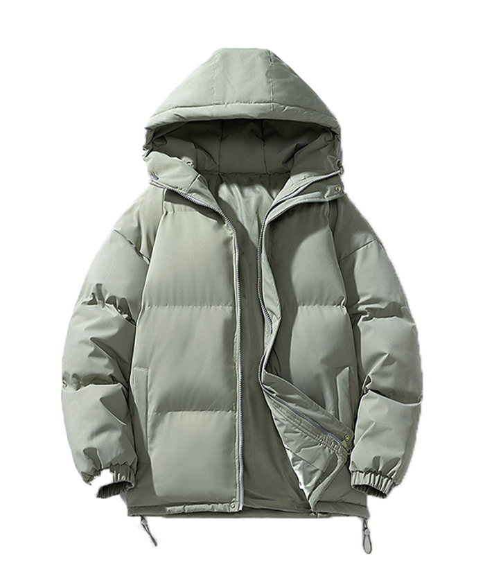 ZITY Men's Full Zipper Solid Color Puffer Jacket-DUMCO05528