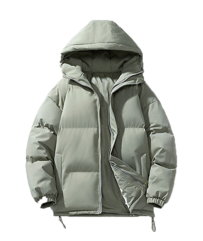 ZITY Men's Full Zipper Solid Color Puffer Jacket-DUMCO05528