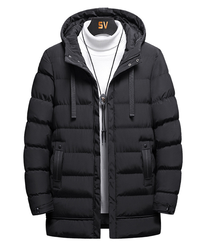 Wholesale Men's Full Zipper Hooded Puffer Jacket | Zitysports