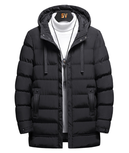 ZITY Men's Full Zipper Hooded Puffer Jacket-DUMCO05579