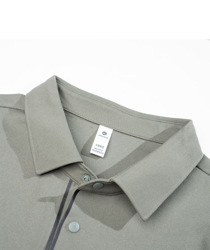 ZITY Men's Button Up Long Sleeve Polo Shirt-8909