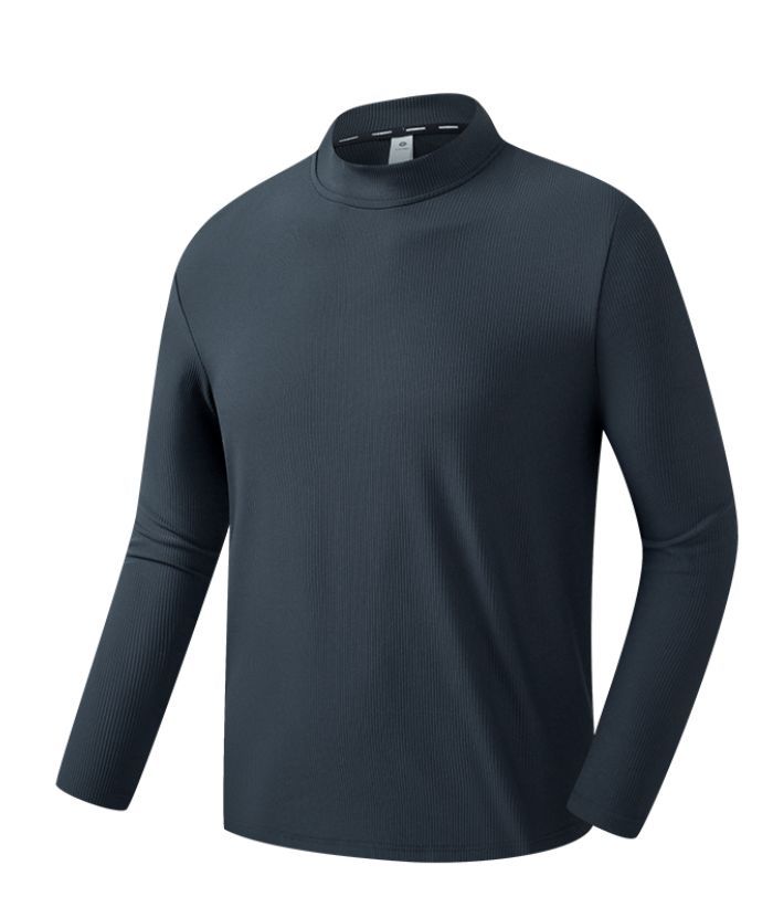 Men's Sports Round Neck Long Sleeve Polo Shirts-8849