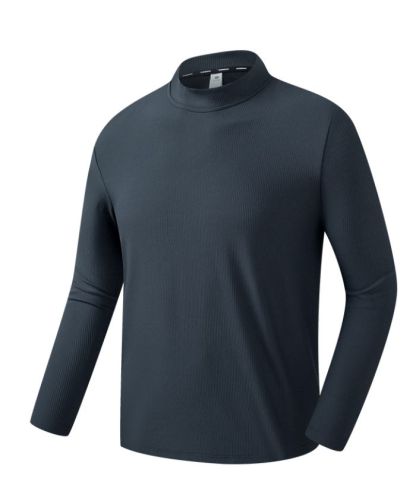 Men's Sports Round Neck Long Sleeve Polo Shirts-8849