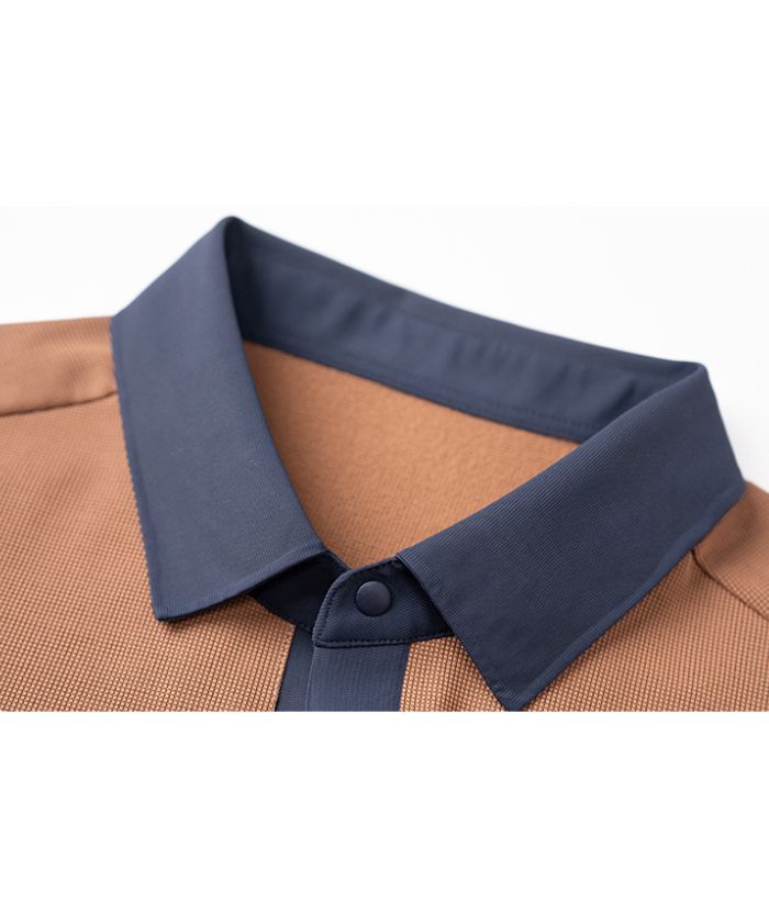 ZITY Men's Long Sleeve Business Polo Shirt-8901