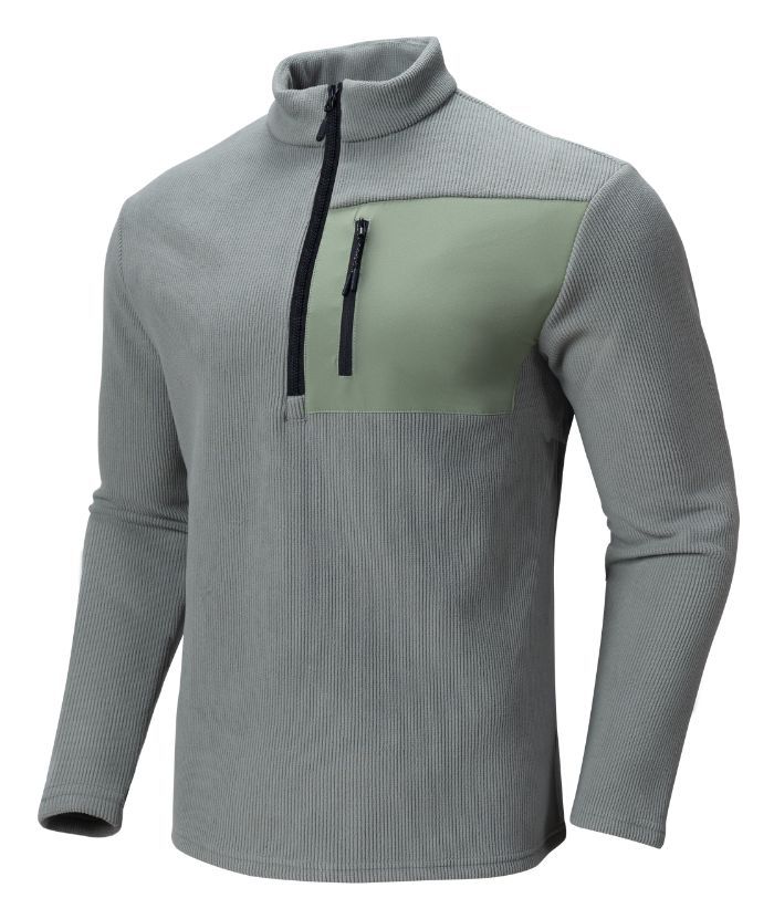 ZITY Men's Long Sleeve Quarter Zip Sports Polo Shirt-88188