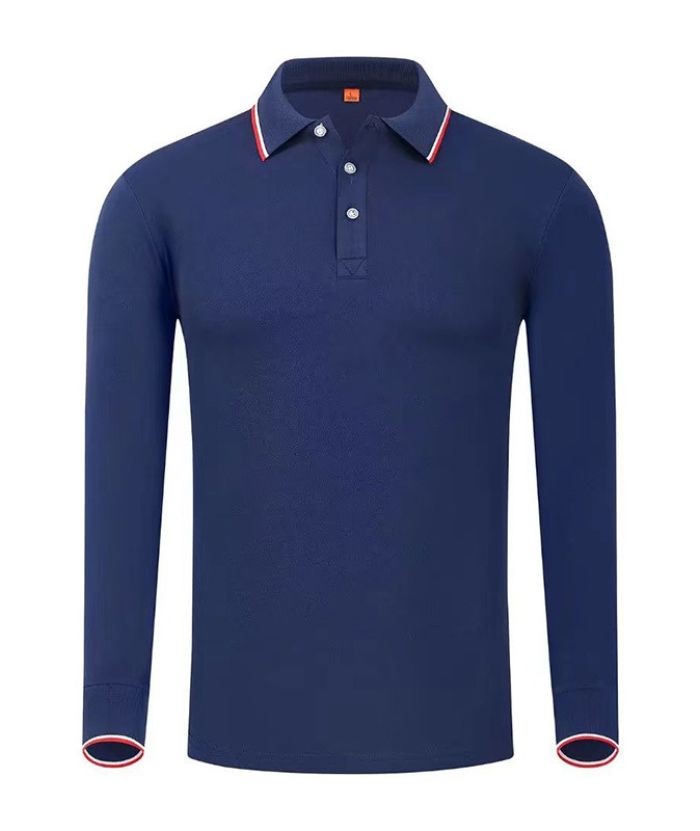 Unisex Casual Long Sleeve Sports Lapel Polo Shirt-DUMLP05917