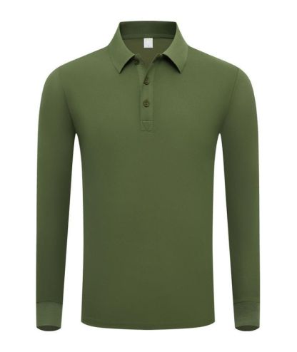 ZITY Unisex Long Sleeve Slim Fit Lapel Polo Shirt-DUMLP05922